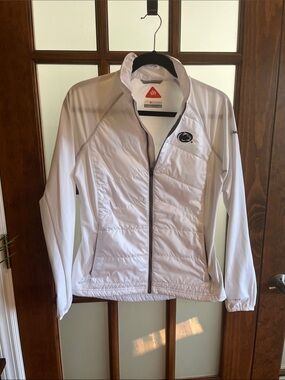 Women's White Lightweight Quilted Jacket Penn State